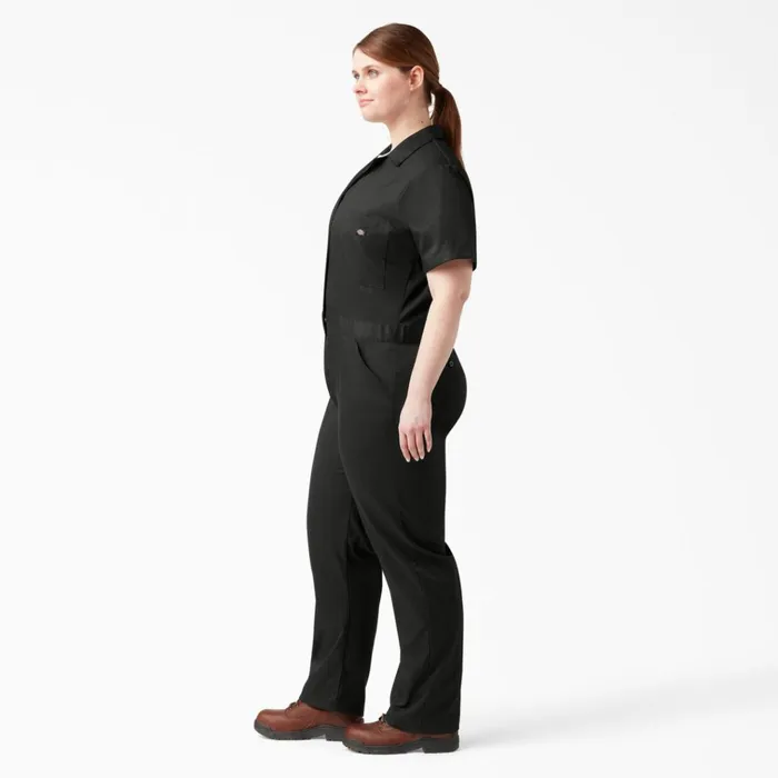 Women039s Plus FLEX Cooling TempiQ Short Sleeve Coveralls Black Black bk Women Dickies Painters Women039s Plus FLEX Cooling TempiQ Short Sleeve Coveralls Black Black bk Women Dickies Painters