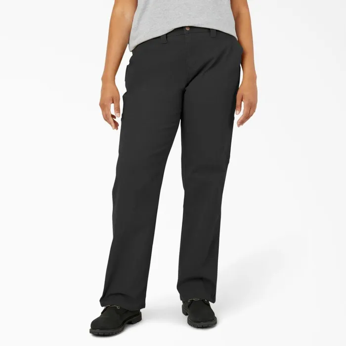 Women039s Plus FLEX Relaxed Straight Fit Duck Carpenter Pants Rinsed Black Rinsed Black rbk Women Dickies Carpenter Women039s Plus FLEX Relaxed Straight Fit Duck Carpenter Pants Rinsed Black Rinsed Black rbk Women Dickies Carpenter