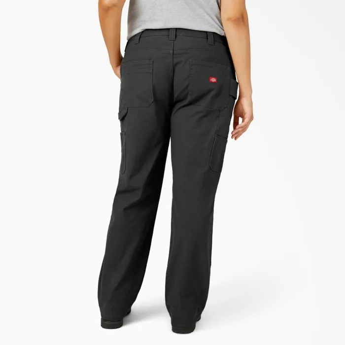 Women039s Plus FLEX Relaxed Straight Fit Duck Carpenter Pants Rinsed Black Rinsed Black rbk Women Dickies Carpenter Women039s Plus FLEX Relaxed Straight Fit Duck Carpenter Pants Rinsed Black Rinsed Black rbk Women Dickies Carpenter