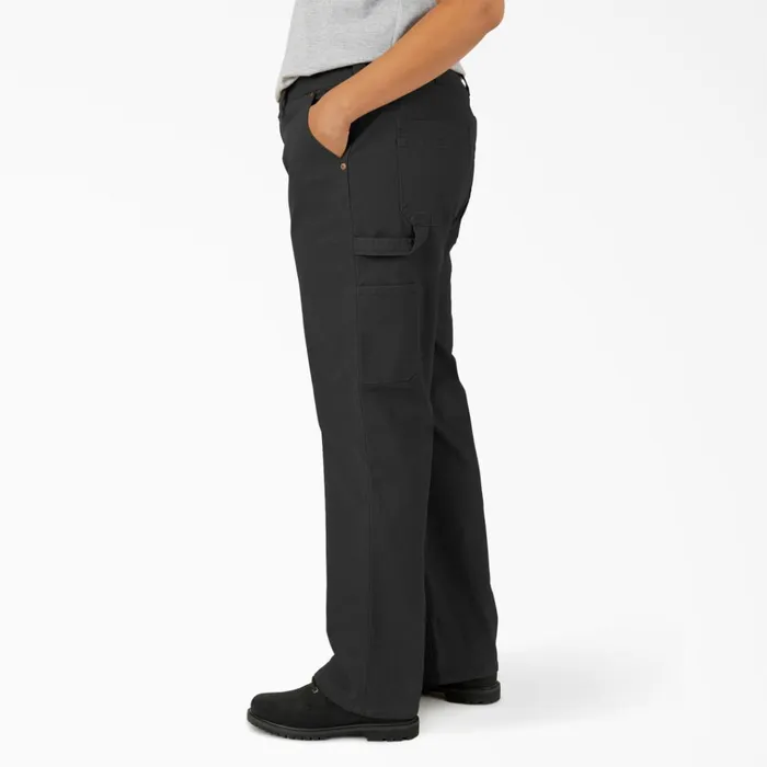 Women039s Plus FLEX Relaxed Straight Fit Duck Carpenter Pants Rinsed Black Rinsed Black rbk Women Dickies Carpenter Women039s Plus FLEX Relaxed Straight Fit Duck Carpenter Pants Rinsed Black Rinsed Black rbk Women Dickies Carpenter