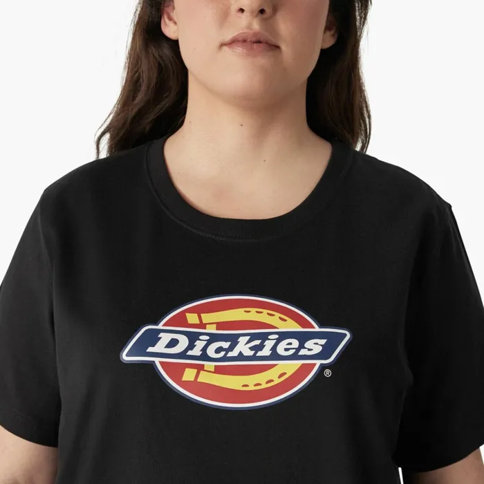 Women039s Plus Heavyweight Logo TShirt Black Black kbk Women Dickies Tops Women039s Plus Heavyweight Logo TShirt Black Black kbk Women Dickies Tops
