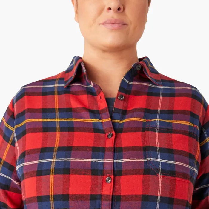 Women039s Plus Long Sleeve Plaid Flannel Shirt English Red Tartan English Red Tartan a1d Women Dickies Button Up Women039s Plus Long Sleeve Plaid Flannel Shirt English Red Tartan English Red Tartan a1d Women Dickies Button Up