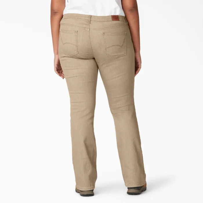 Women039s Plus Perfect Shape Bootcut Jeans Stonewashed Bronze Sand Stonewashed Bronze Sand s1s Women Dickies Jeans