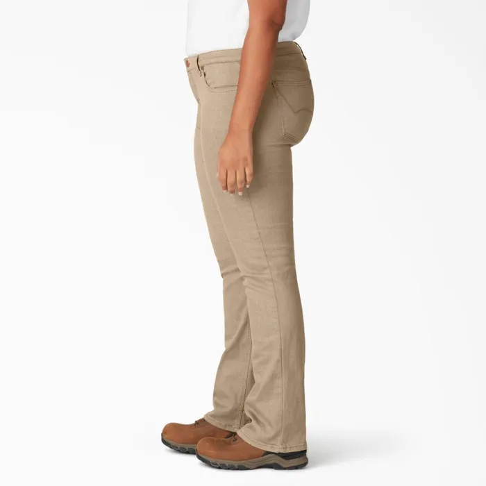 Women039s Plus Perfect Shape Bootcut Jeans Stonewashed Bronze Sand Stonewashed Bronze Sand s1s Women Dickies Jeans