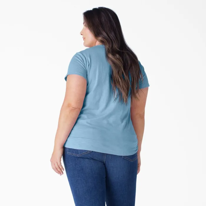 Women039s Plus Short Sleeve VNeck TShirt Dusty Blue Dusty Blue dl Women Dickies Tops Women039s Plus Short Sleeve VNeck TShirt Dusty Blue Dusty Blue dl Women Dickies Tops