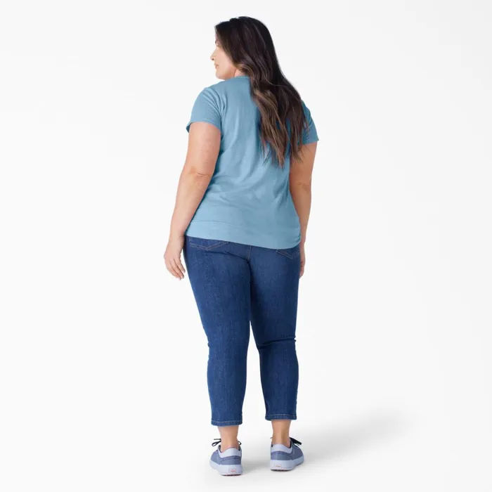 Women039s Plus Short Sleeve VNeck TShirt Dusty Blue Dusty Blue dl Women Dickies Tops Women039s Plus Short Sleeve VNeck TShirt Dusty Blue Dusty Blue dl Women Dickies Tops