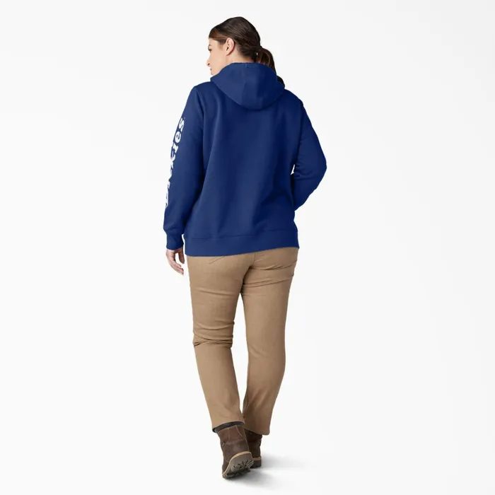 Women039s Plus Water Repellent Sleeve Logo Hoodie Surf Blue Surf Blue fl Women Dickies Hoodies and Sweatshirts Women039s Plus Water Repellent Sleeve Logo Hoodie Surf Blue Surf Blue fl Women Dickies Hoodies and Sweatshirts