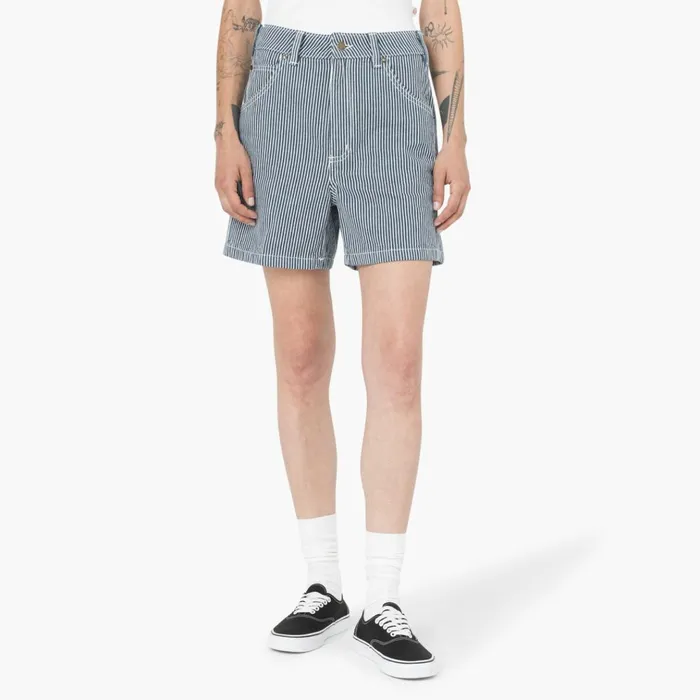 Women039s Regular Fit Hickory Stripe Shorts 5034 Airforce Blue Airforce Blue af Women Dickies Carpenter Women039s Regular Fit Hickory Stripe Shorts 5034 Airforce Blue Airforce Blue af Women Dickies Carpenter