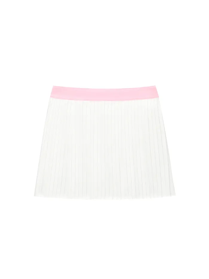 Women Athleisure Sergio Tacchini Essential Woven Pleats Skirt Off White