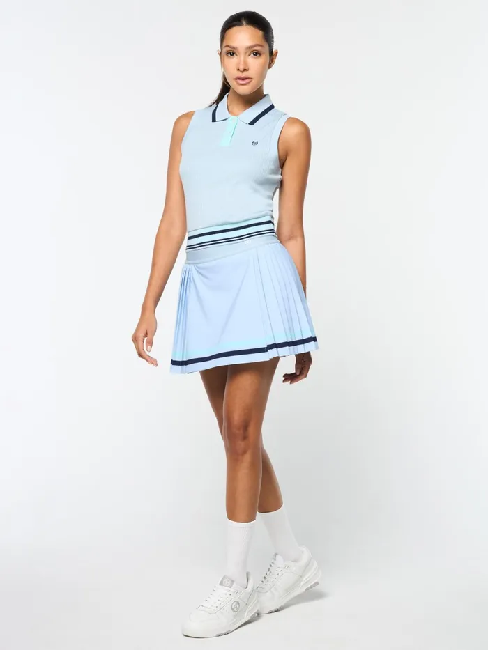 Women Athleisure Sergio Tacchini Noale Tennis Wrap Skirt Celestial Blue