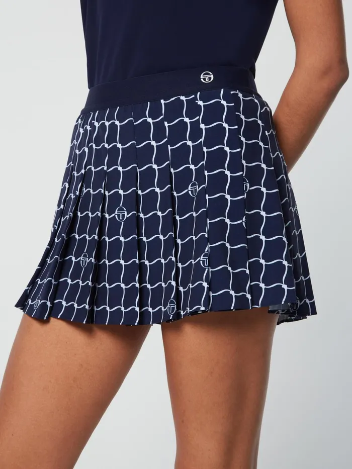 Women Athleisure Sergio Tacchini Orazio Printed Skort Maritime Blue