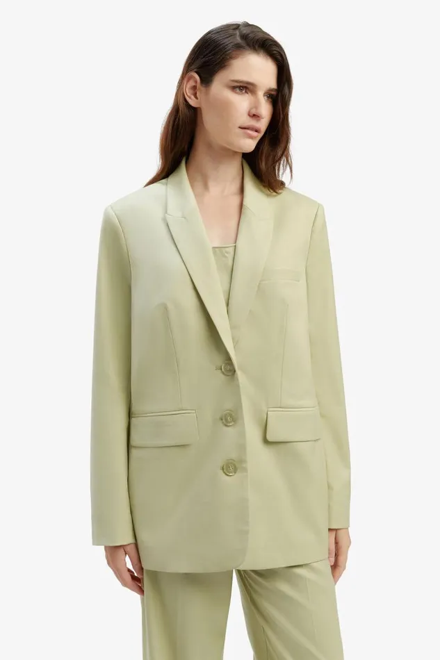 Women Bardot Blazers Charlize Blazer In Pale Khaki Women Bardot Blazers Charlize Blazer In Pale Khaki