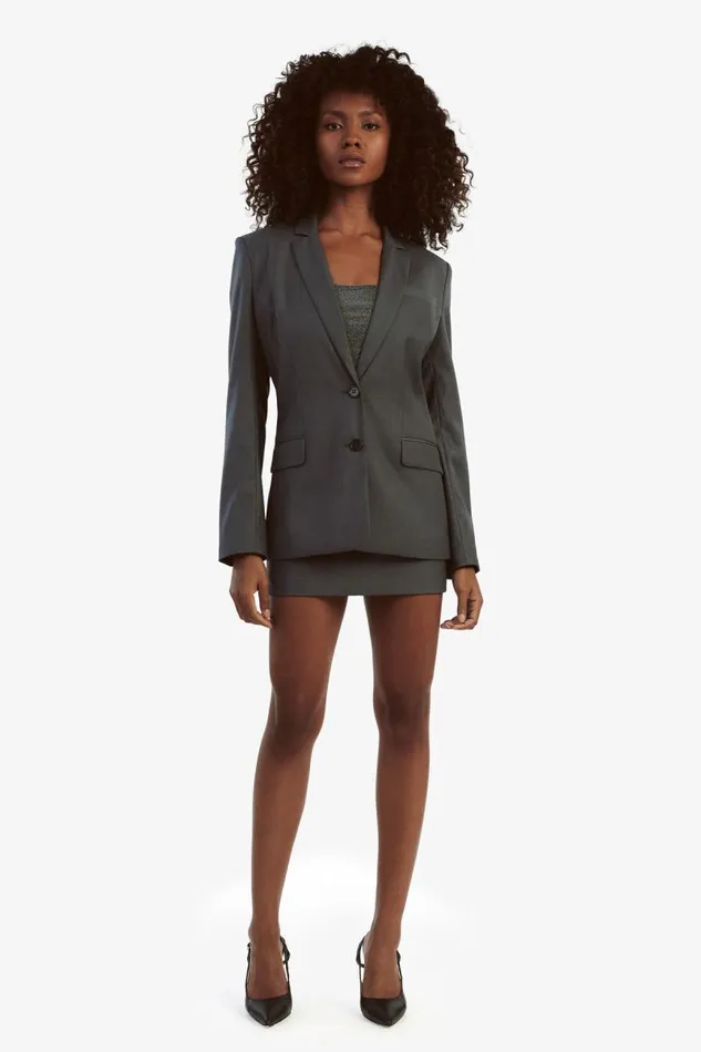 Women Bardot Blazers Maika Fitted Blazer In Dark Grey Women Bardot Blazers Maika Fitted Blazer In Dark Grey