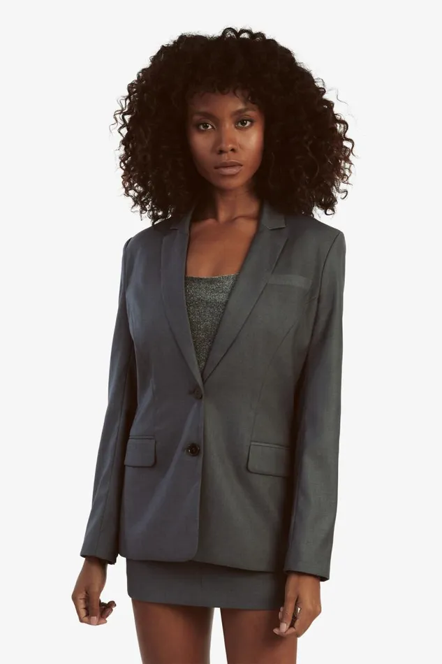 Women Bardot Blazers Maika Fitted Blazer In Dark Grey Women Bardot Blazers Maika Fitted Blazer In Dark Grey