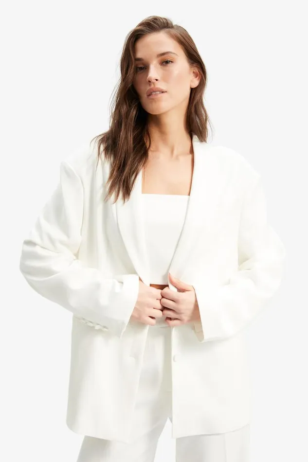 Women Bardot Blazers Malene Oversized Blazer In Orchid White Women Bardot Blazers Malene Oversized Blazer In Orchid White