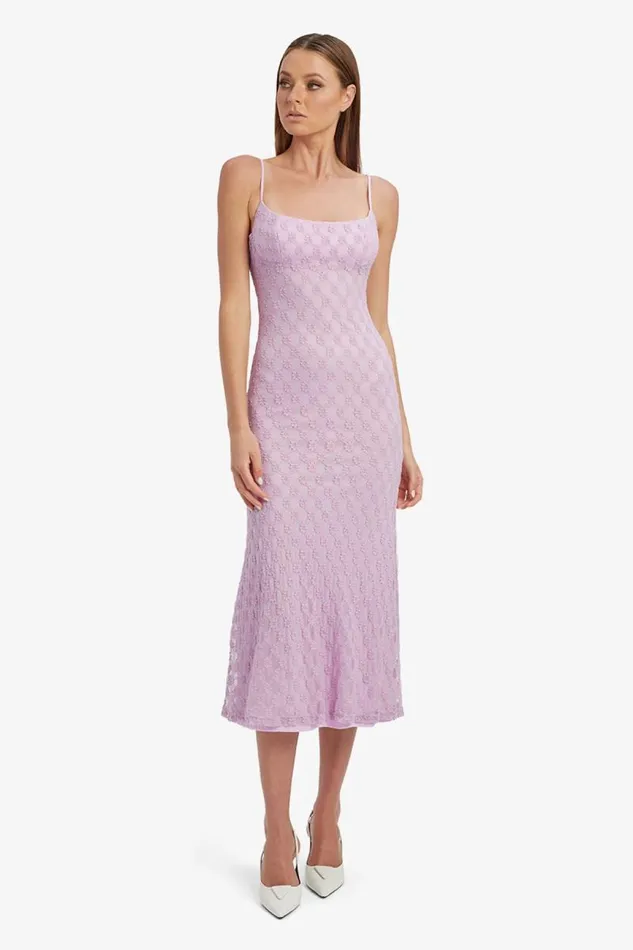 Women Bardot Day To Night Dresses Adoni Mesh Midi Dress In Lilac Women Bardot Day To Night Dresses Adoni Mesh Midi Dress In Lilac