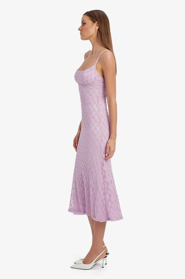 Women Bardot Day To Night Dresses Adoni Mesh Midi Dress In Lilac Women Bardot Day To Night Dresses Adoni Mesh Midi Dress In Lilac