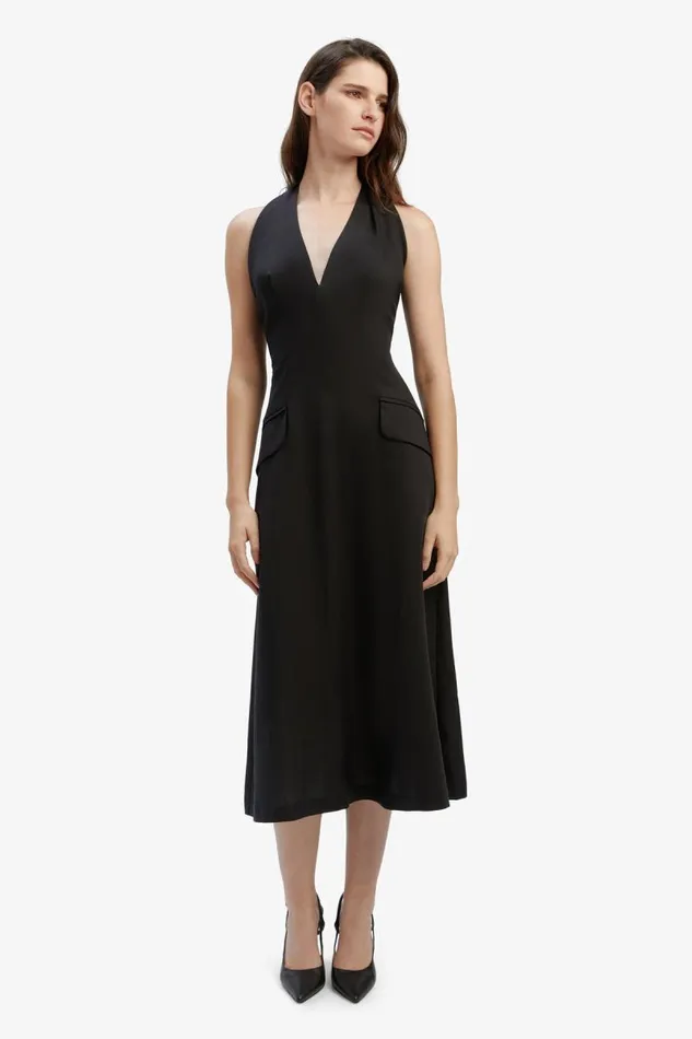 Women Bardot Day To Night Dresses Reina Midi Dress In Black Women Bardot Day To Night Dresses Reina Midi Dress In Black
