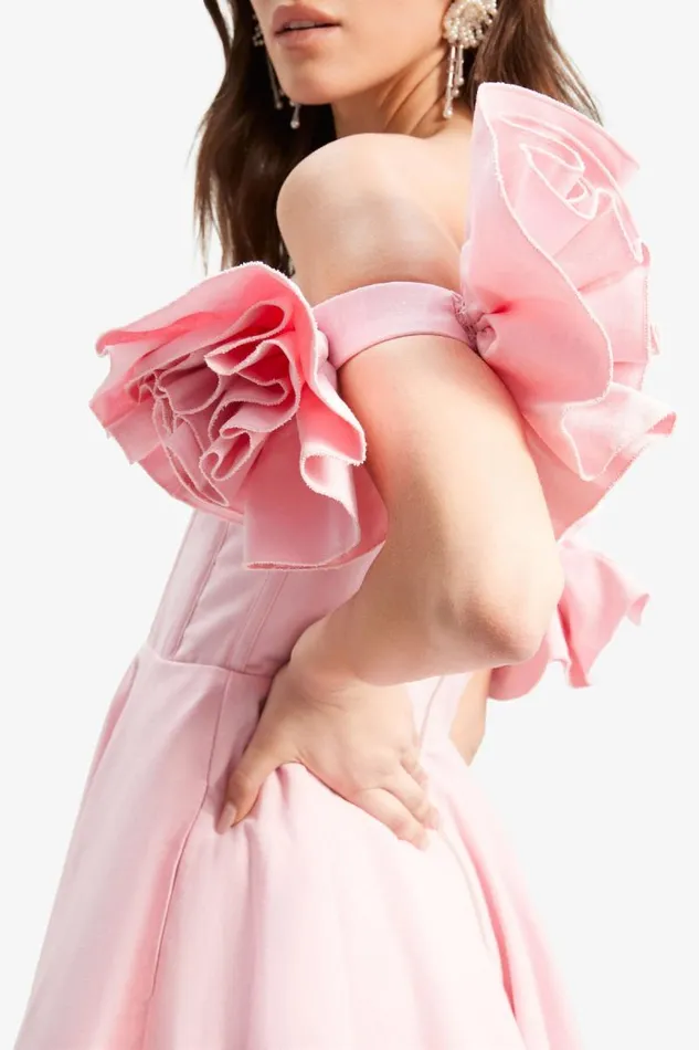 Women Bardot Day To Night Dresses Sigma Mini Dress In Baby Pink Women Bardot Day To Night Dresses Sigma Mini Dress In Baby Pink