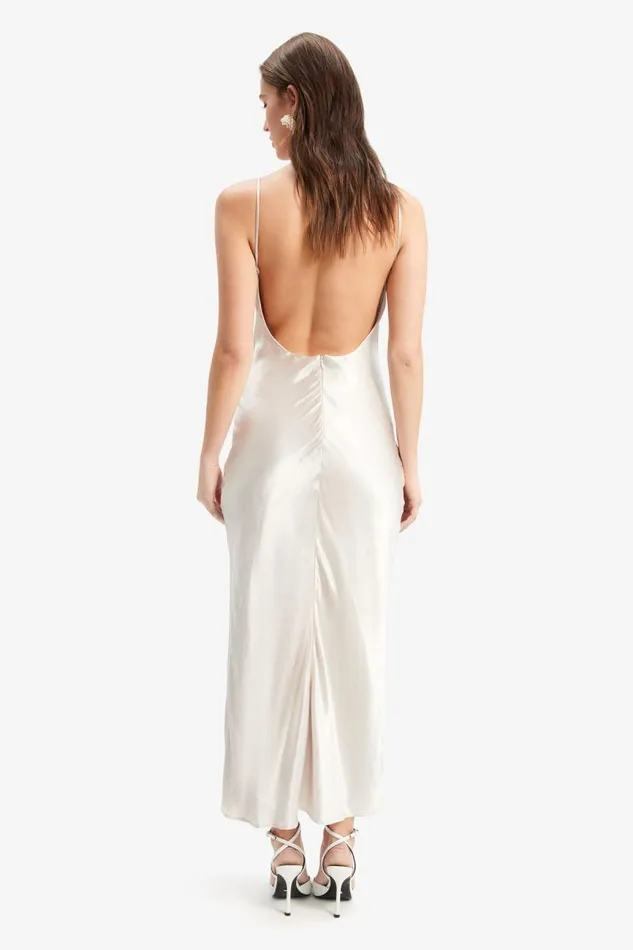 Women Bardot Day To Night Dresses Trina Slip Dress In Oyster Women Bardot Day To Night Dresses Trina Slip Dress In Oyster