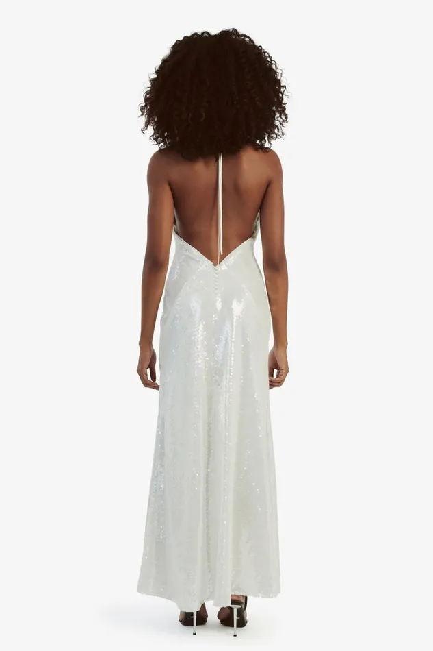 Women Bardot Occasion Dresses Yve Halter Dress In White Women Bardot Occasion Dresses Yve Halter Dress In White