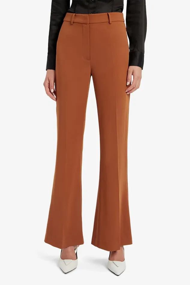 Women Bardot Pants Halifax Slim Flare Pant In Chestnut