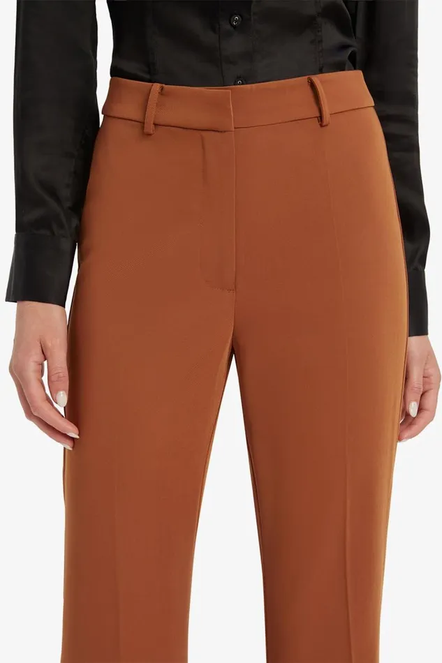 Women Bardot Pants Halifax Slim Flare Pant In Chestnut