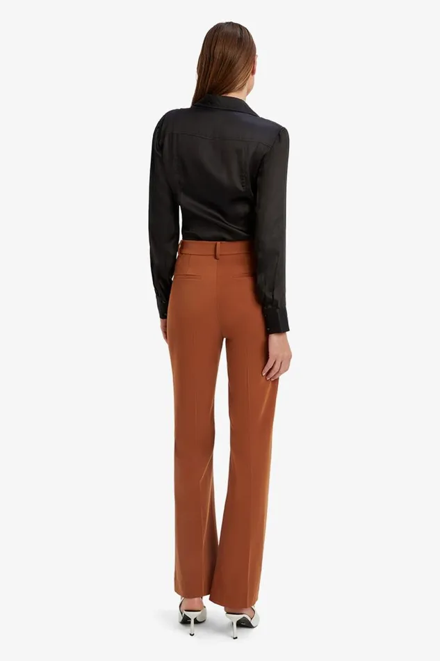 Women Bardot Pants Halifax Slim Flare Pant In Chestnut