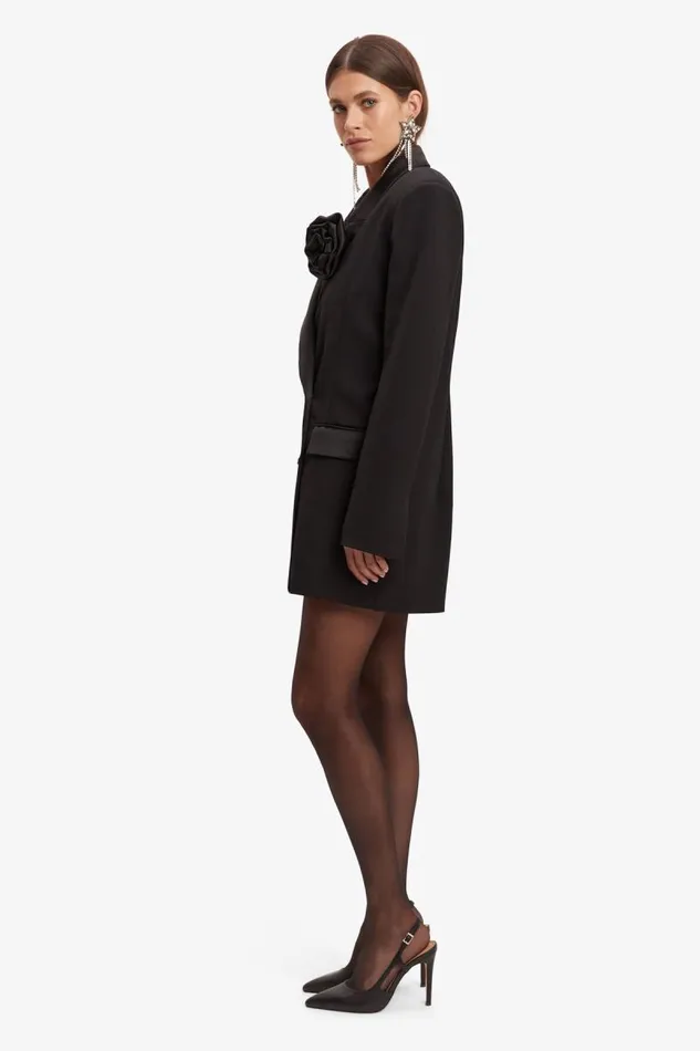Women Bardot Party Dresses Joelle Tuxedo Dress In Black Women Bardot Party Dresses Joelle Tuxedo Dress In Black