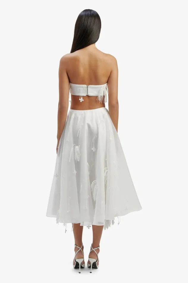 Women Bardot Party Tops Marcelle Crop Top In Orchid White Women Bardot Party Tops Marcelle Crop Top In Orchid White