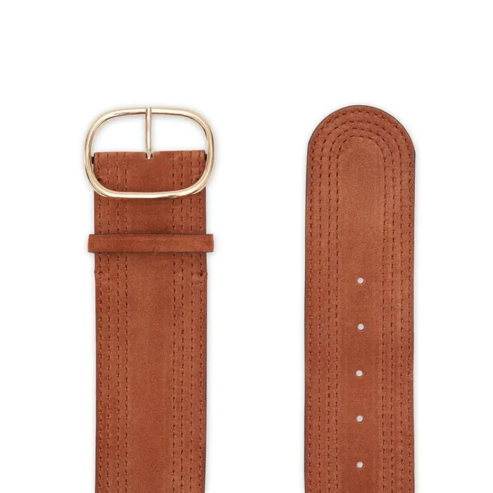 Women Belt In Suede Tan Fratelli Rossetti Belts Women Belt In Suede Tan Fratelli Rossetti Belts