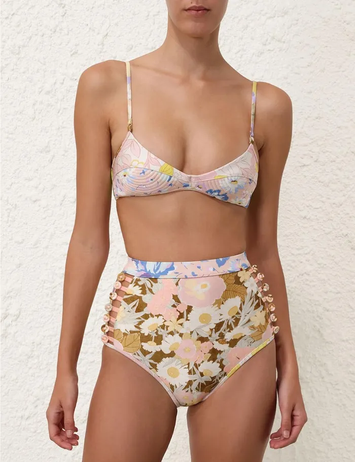 Women Bikinis Zimmermann Pop Button Pant Spliced