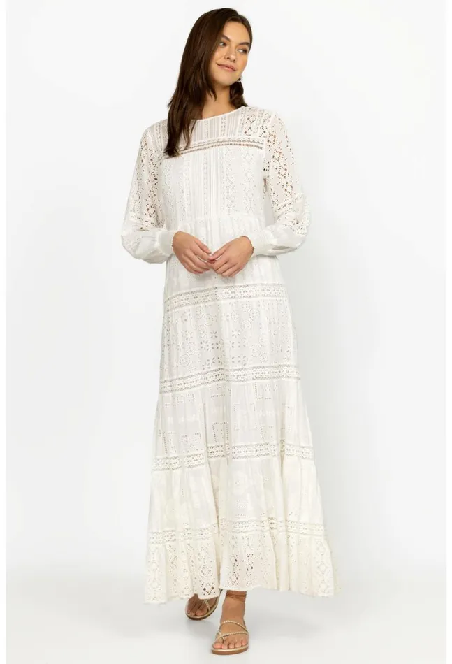 Women Billie Maxi Dress White Johnny Was Dresses