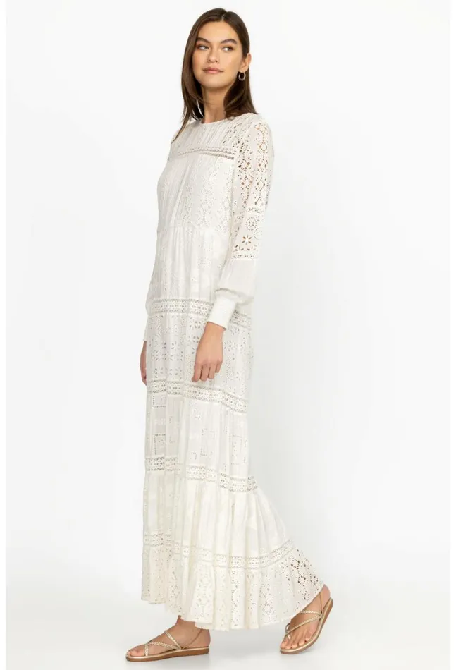 Women Billie Maxi Dress White Johnny Was Dresses