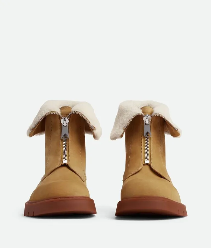 Women Bottega Veneta Boots Haddock Ankle Boot Ochrepopcorn