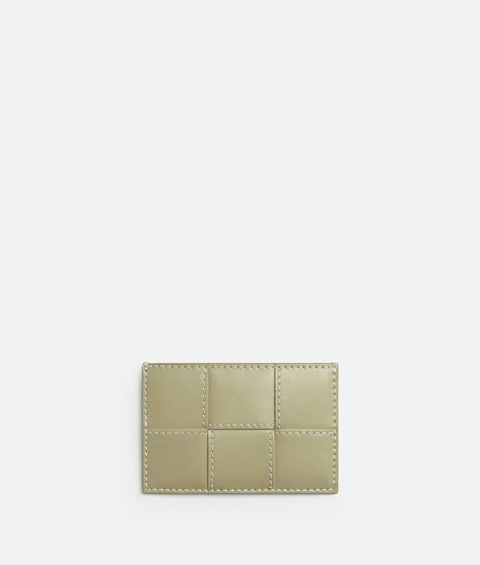 Women Bottega Veneta Card Cases Cassette Credit Card Case Travertine Natural