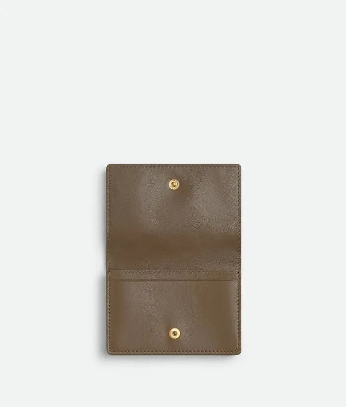 Women Bottega Veneta Card Cases Intrecciato Business Card Case Pinecone