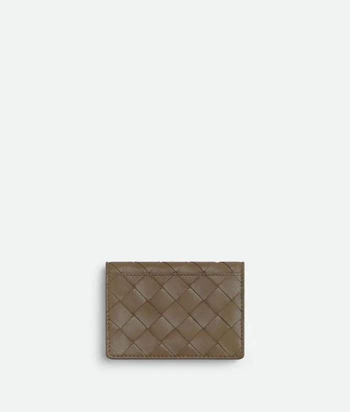 Women Bottega Veneta Card Cases Intrecciato Business Card Case Pinecone