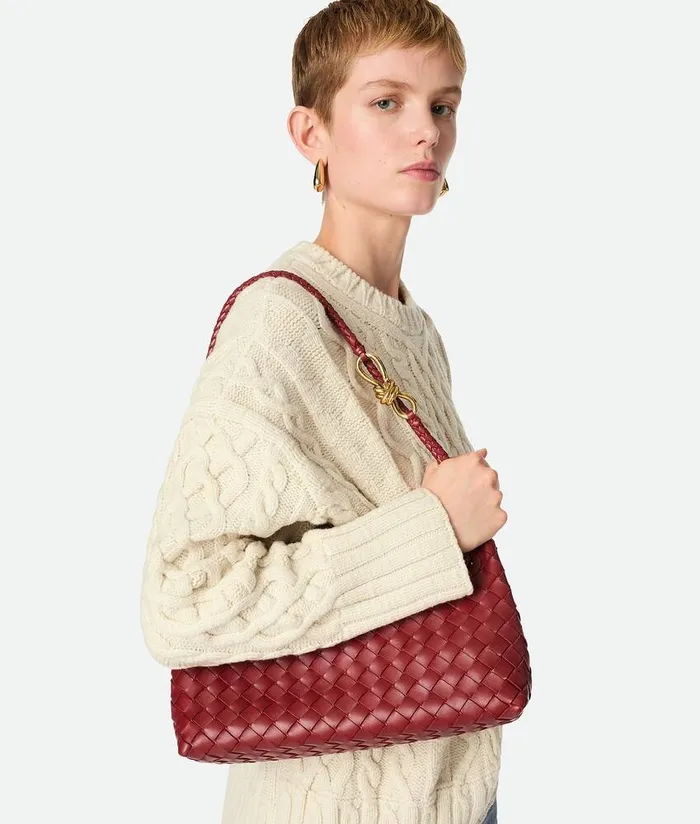 Women Bottega Veneta Crossbody EastWest Andiamo Rosewood
