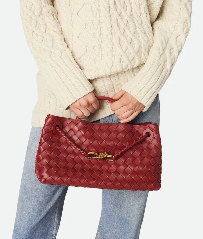 Women Bottega Veneta Crossbody EastWest Andiamo Rosewood