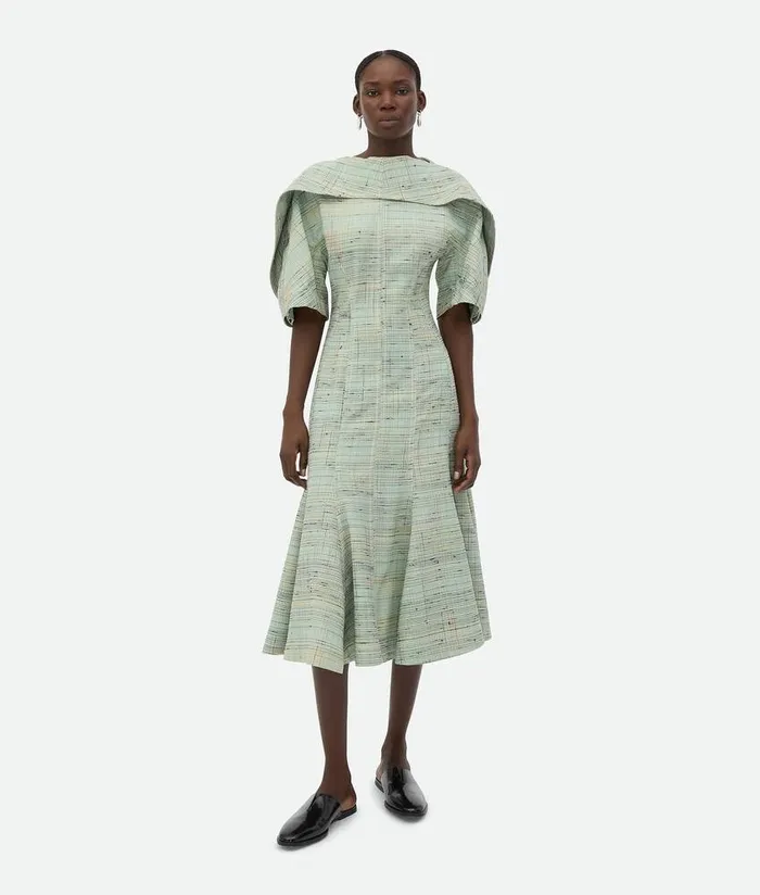 Women Bottega Veneta Dresses Knotted Viscose Dress Dewdropmulticolour