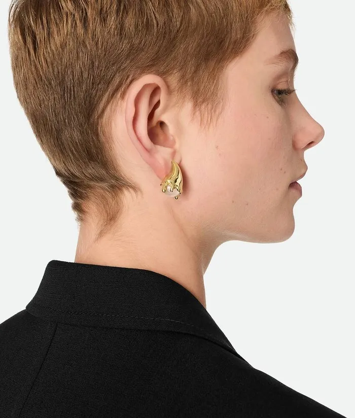 Women Bottega Veneta Earrings Mini Drop Earrings Rock Crystal Quartz