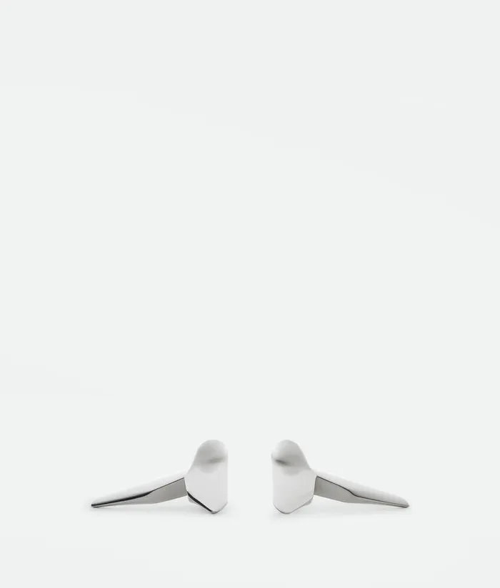 Women Bottega Veneta Earrings Plane Earrings Silver