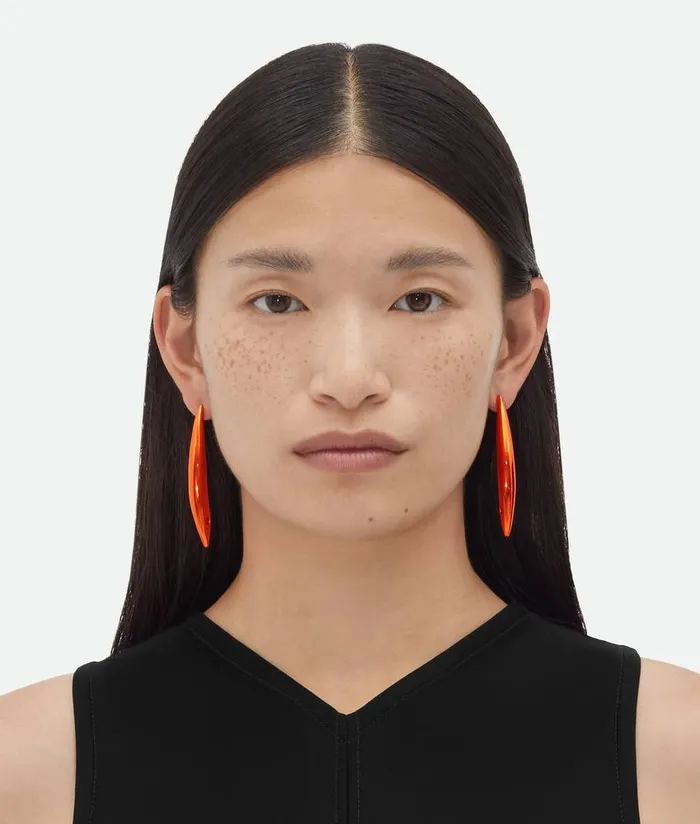 Women Bottega Veneta Earrings Sardine Earrings Papaya