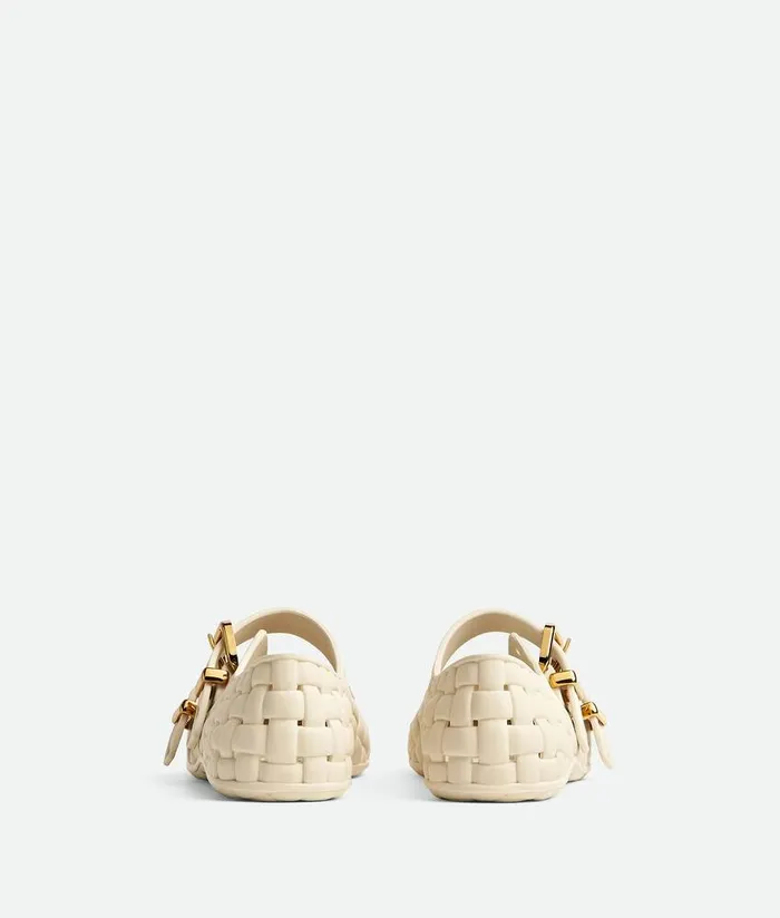 Women Bottega Veneta Flats Amy MaryJane Ballerina Sea Salt