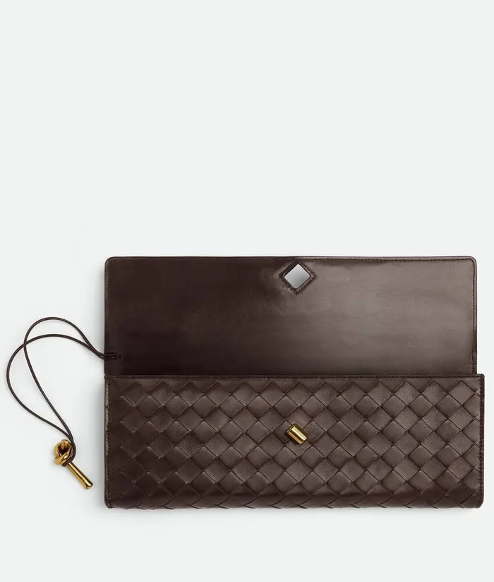 Women Bottega Veneta Handle Andiamo Clutch Fondant