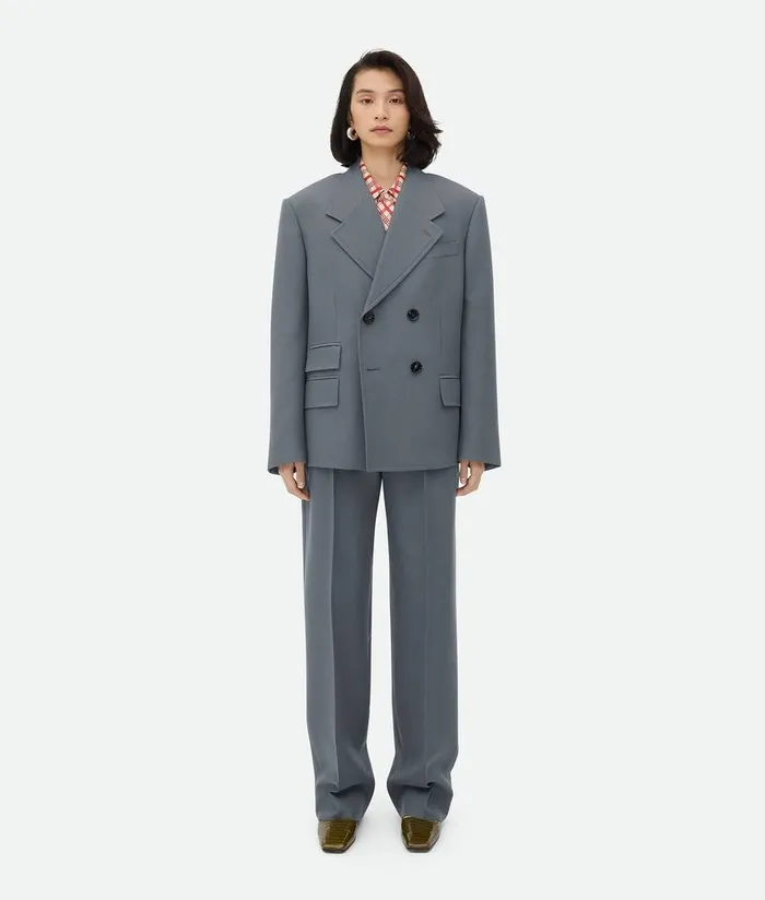 Women Bottega Veneta Jackets Wool Mohair Jacket Thunder