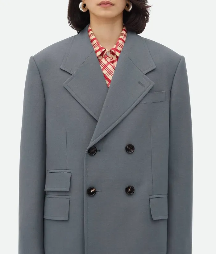 Women Bottega Veneta Jackets Wool Mohair Jacket Thunder