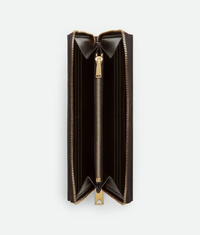 Women Bottega Veneta Long Wallets Cassette Zip Around Wallet Fondant
