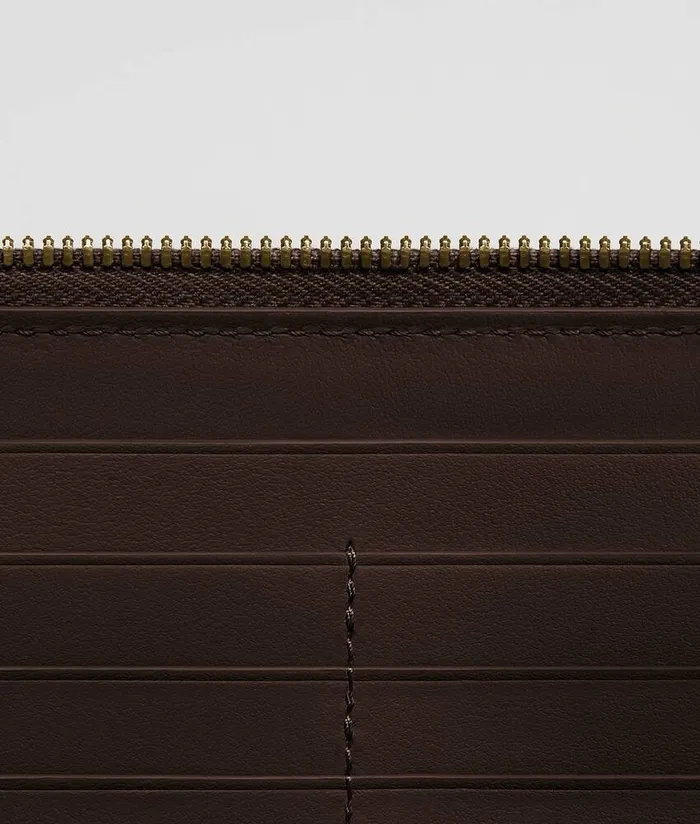 Women Bottega Veneta Long Wallets Cassette Zip Around Wallet Fondant